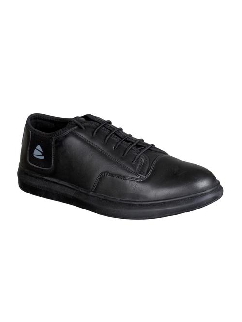 black leatherette lace up sneaker - 15153434 - Very Small Image - 1