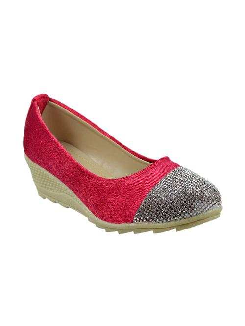 red fabric heel wedges - 15153623 - Very Small Image - 1