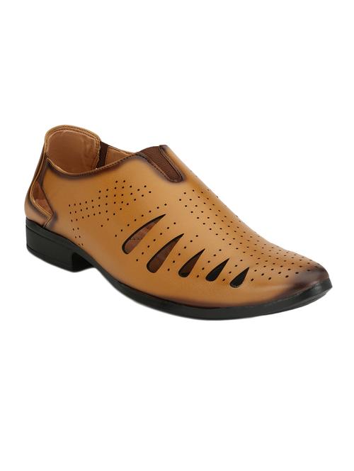 tan leatherette sandals - 15154232 - Very Small Image - 1