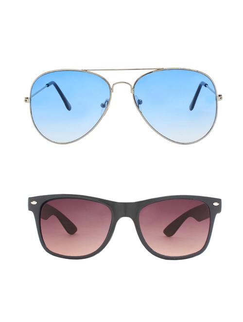 abner combo of 2 sunglasses aviator & wayfarer sunglasses-combo 2354 - 15156132 - Very Small Image - 1