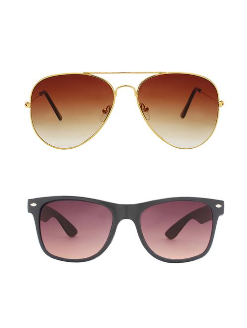 abner combo of 2 sunglasses aviator & wayfarer sunglasses-combo 2357 - 15156202 - Very Small Image - 1