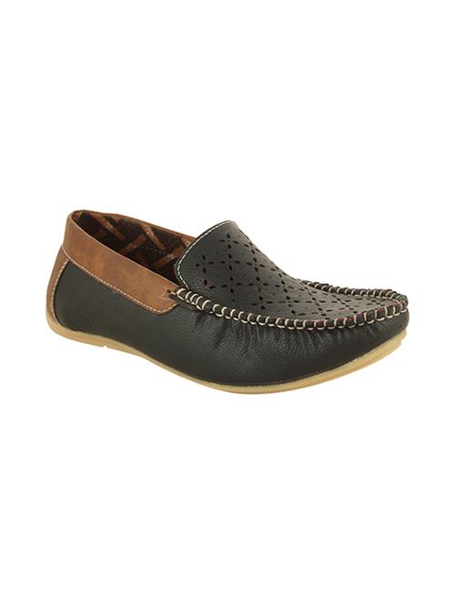 black leatherette slip on loafer - 15156473 - Very Small Image - 1
