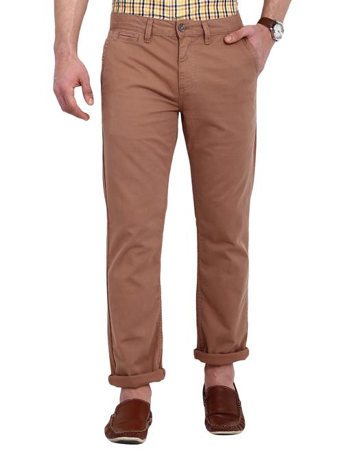 brown cotton chinos - 15158166 - Very Small Image - 1