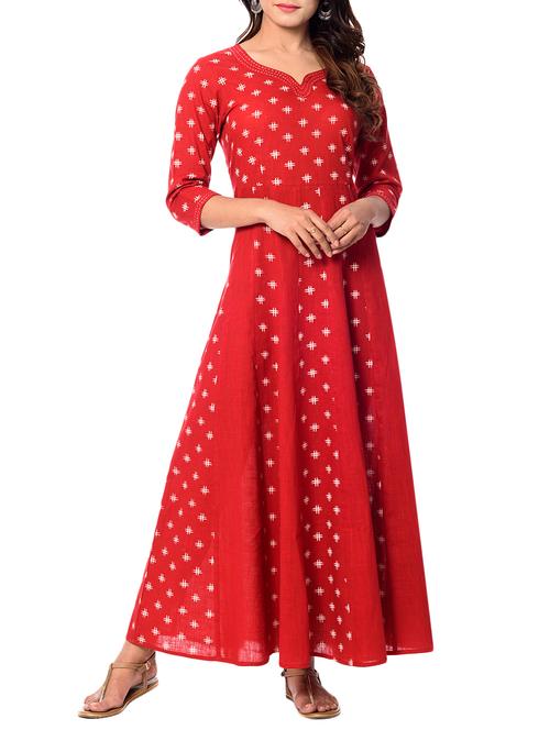 geometric printed anarkali kurta - 15159474 - Very Small Image - 1