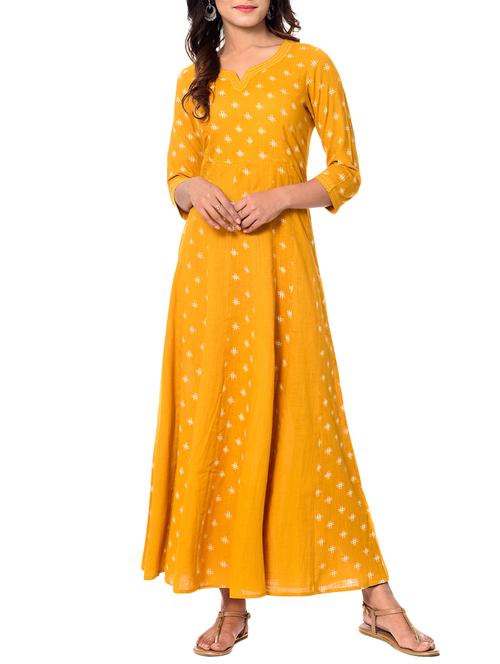 anarkali geometrical kurta - 15159485 - Very Small Image - 1