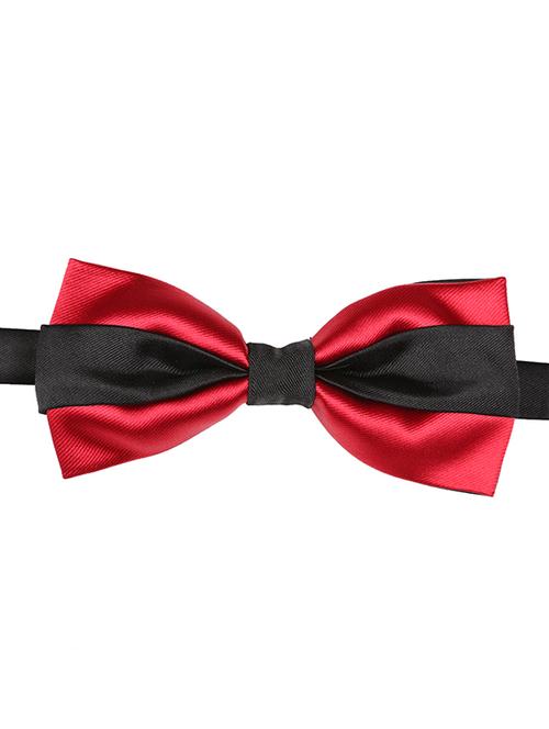 red micro fiber bow tie - 15160572 - Very Small Image - 1