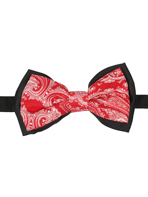 red micro fiber bow tie - 15160594 - Very Small Image - 1