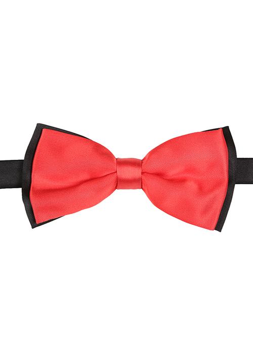 red micro fiber bow tie - 15160598 - Very Small Image - 1