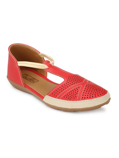 red faux leather closed back sandals - 15160862 - Very Small Image - 1