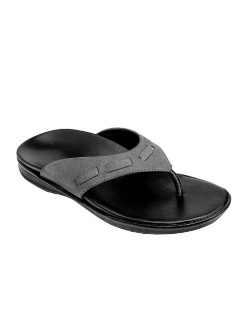 grey leather toe separator slipper - 15161451 - Very Small Image - 1