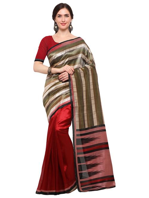 beige art silk bhagalpuri saree with blouse - 15164964 - Very Small Image - 1