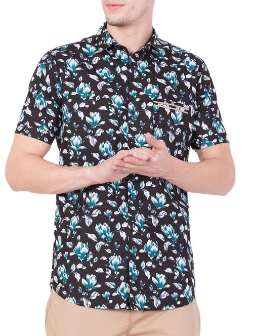 black cotton casual shirt - 15168661 - Very Small Image - 1