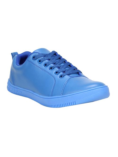 blue leatherette lace up sneaker - 15168730 - Very Small Image - 1