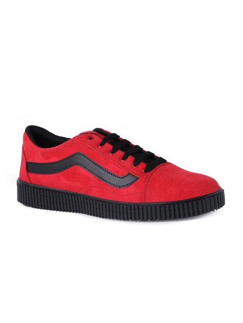 red suede lace up sneaker - 15169242 - Very Small Image - 1