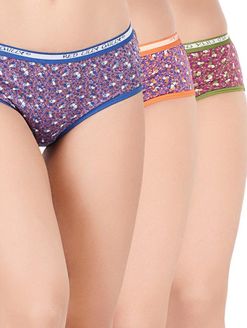 set of 3 multi colored cotton panty - 15169420 - Very Small Image - 1