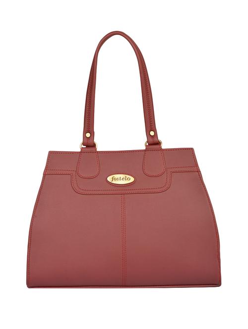 maroon leatherette (pu) handbag - 15169596 - Very Small Image - 1
