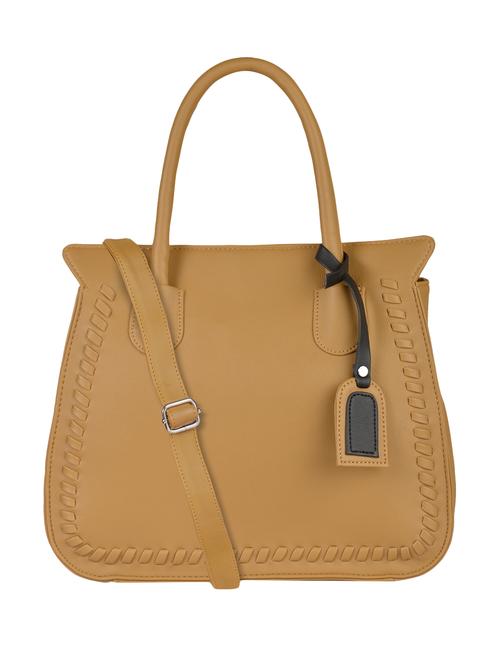 beige leatherette (pu) handbag - 15169623 - Very Small Image - 1