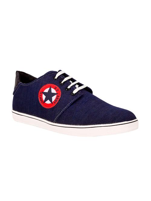 blue denim lace up sneaker - 15170656 - Very Small Image - 1