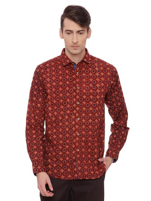 red printed casual shirt - 15172820 - Very Small Image - 1