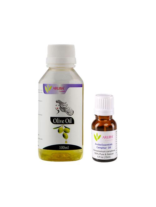 aruba essentials olive & camphor herbal hair oil (100ml + 15ml) - 15173849 - Very Small Image - 1