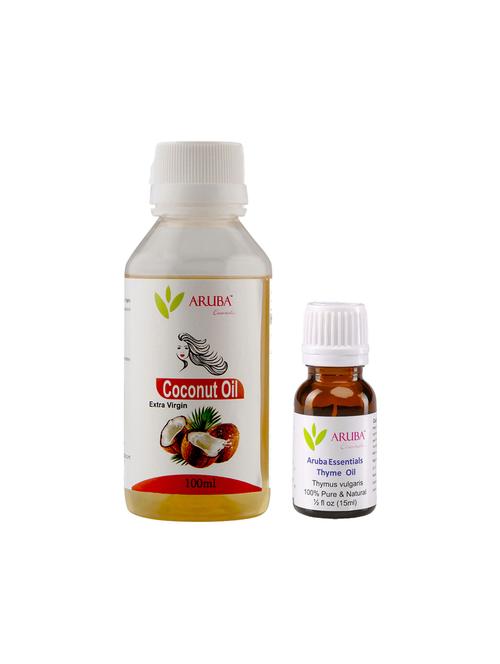 aruba essentials extra virgin coconut & thyme herbal hair oil (100ml + 15ml) - 15173858 - Very Small Image - 1
