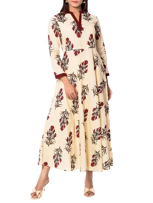 a-line printed kurta - 15175566 - Very Small Image - 1
