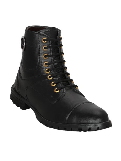 black leatherette high ankle boot - 15175856 - Very Small Image - 1