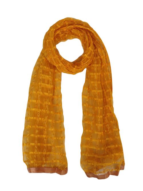 yellow woven dupatta - 15177206 - Very Small Image - 1
