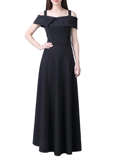 scuba cold shoulder gown dress - 15177380 - Very Small Image - 1