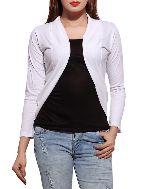 white solid viscose shrug - 15178946 - Very Small Image - 1
