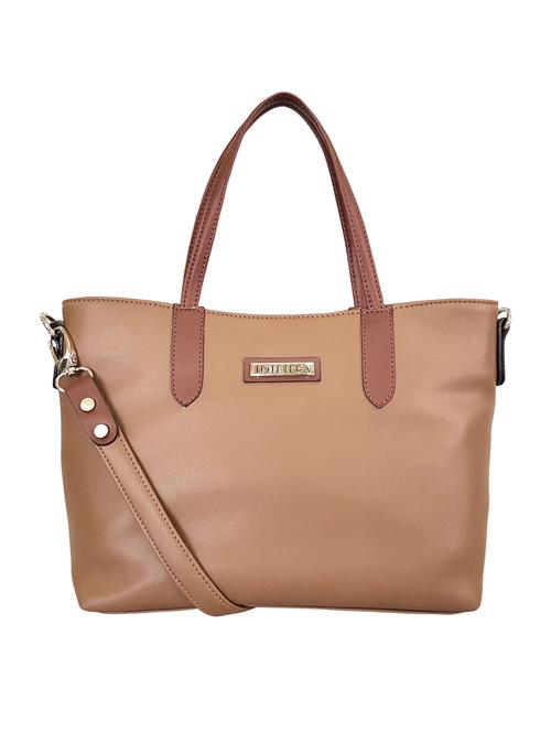 beige leatherette (pu) handbag - 15179249 - Very Small Image - 1
