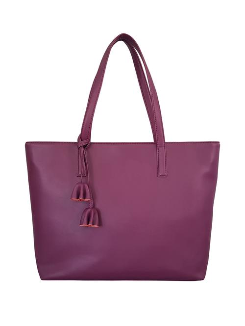 purple leatherette (pu) handbag - 15179262 - Very Small Image - 1