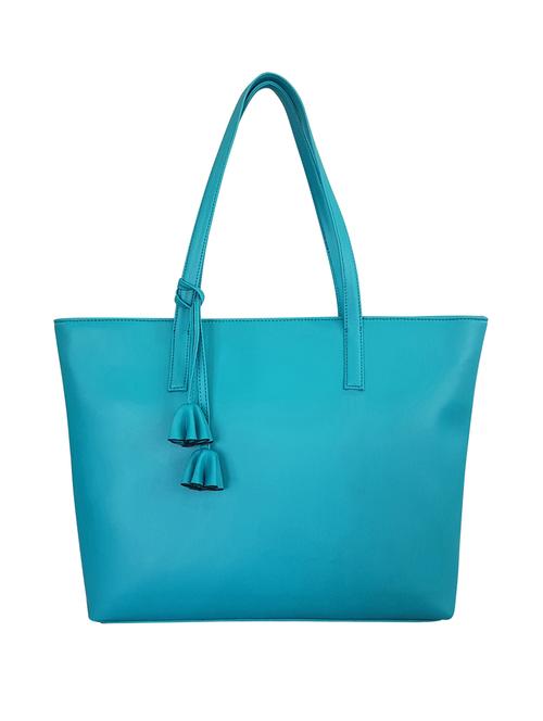 blue leatherette (pu) handbag - 15179264 - Very Small Image - 1