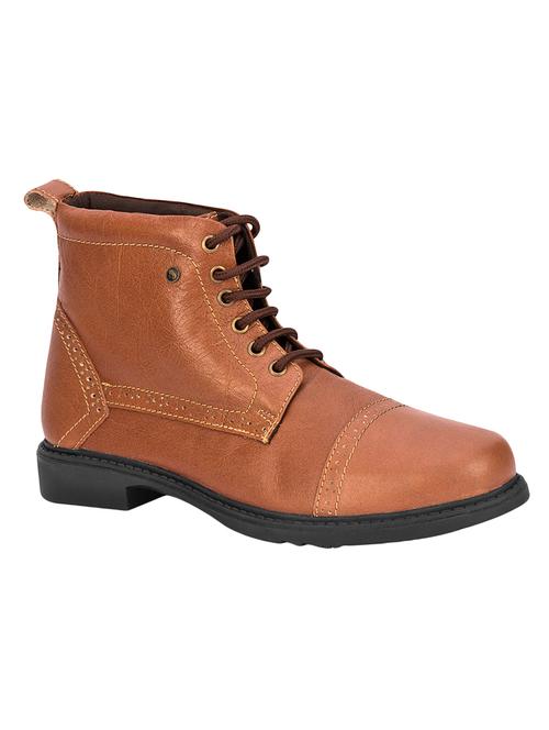 tan leather high ankle boot - 15179797 - Very Small Image - 1