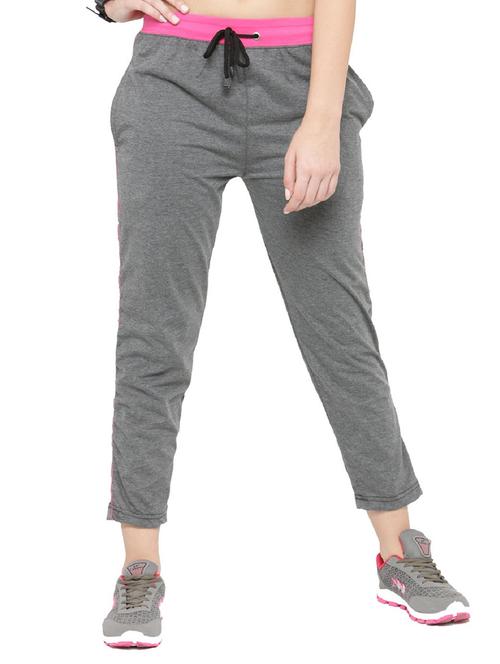 grey solid track pant - 15180595 - Very Small Image - 1
