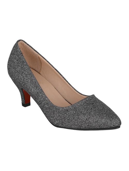 black faux leather slip on pumps - 15181031 - Very Small Image - 1