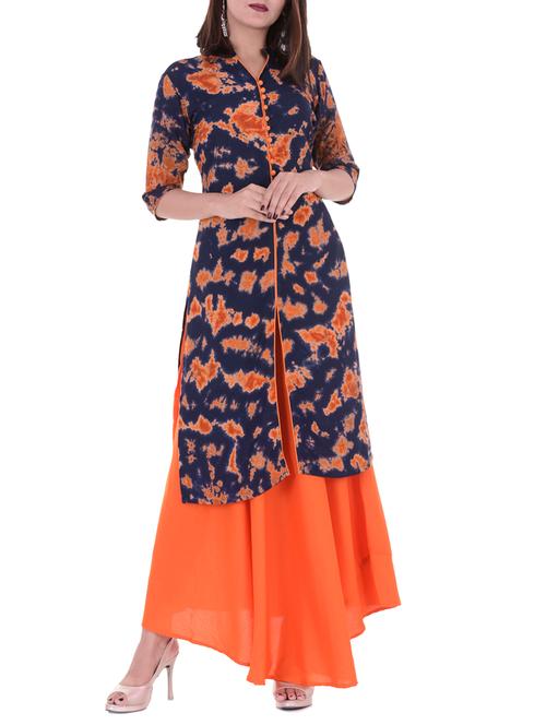 abstract straight kurta - 15181155 - Very Small Image - 1