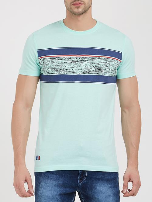 green cotton chest print t-shirt - 15182599 - Very Small Image - 1