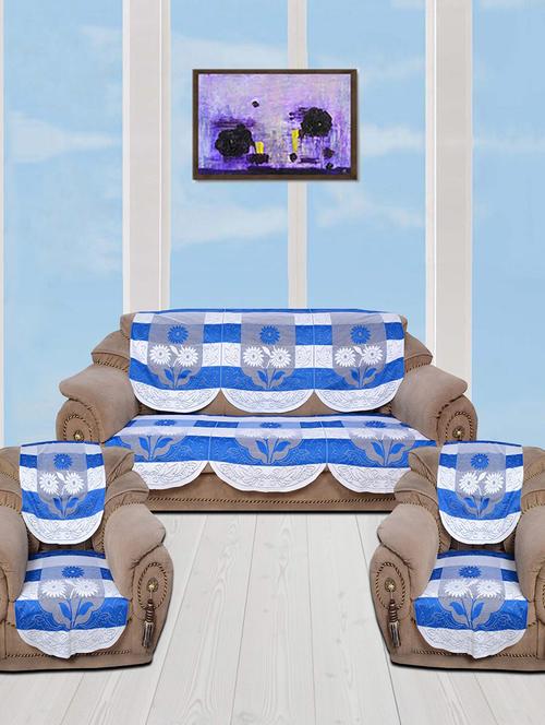 5 Seater kniting Sofa Cover Set -10 Pieces by elite collection - 15186922 - Very Small Image - 1