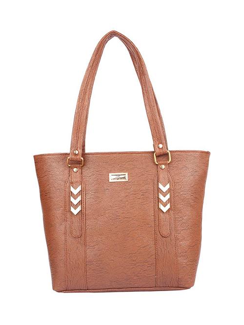 brown leatherette (pu) handbag - 15189962 - Very Small Image - 1
