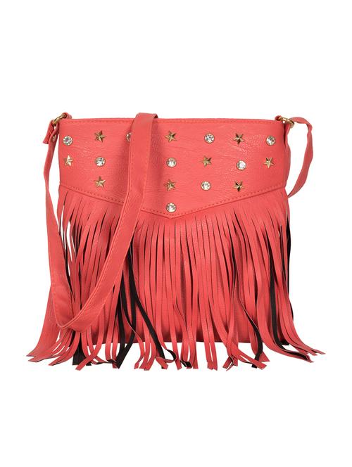 red leatherette (pu) sling bag - 15191701 - Very Small Image - 1