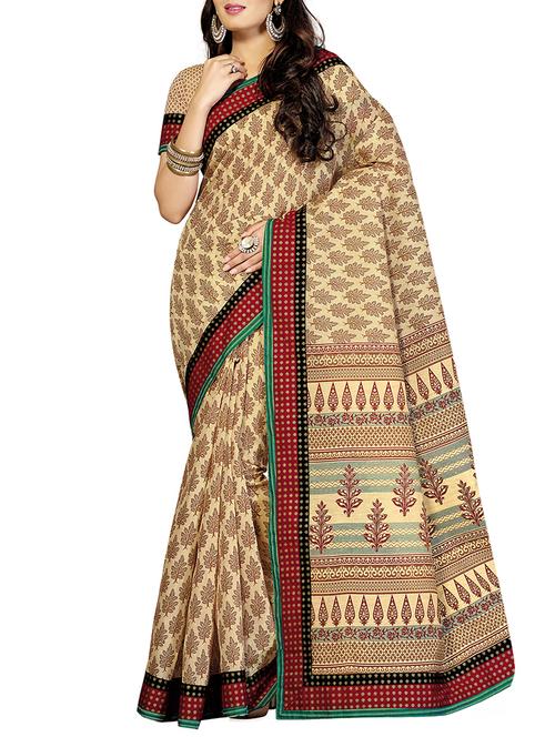 all over printed saree with blouse - 15192886 - Very Small Image - 1