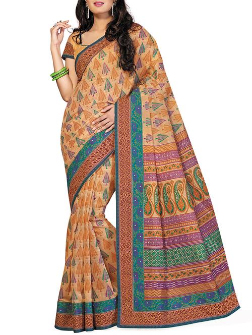 all over printed saree with blouse - 15192895 - Very Small Image - 1