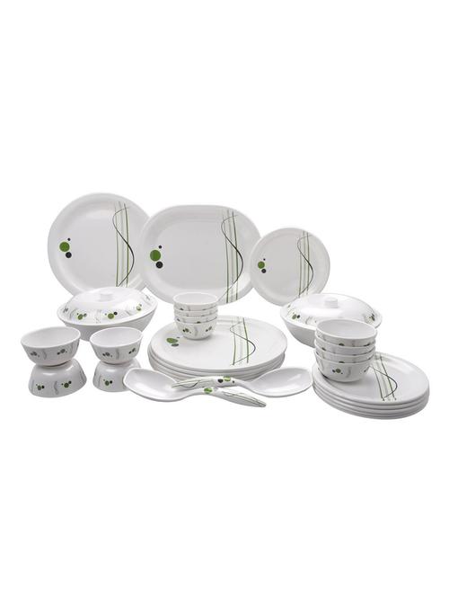 melamine dinnerware design- green polka dot (31 pcs) dinner set - 15193023 - Very Small Image - 1