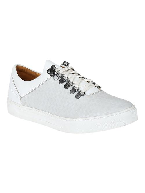 white leather lace up sneaker - 15195353 - Very Small Image - 1