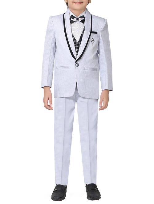 grey cotton blend suit set - 15196877 - Very Small Image - 1