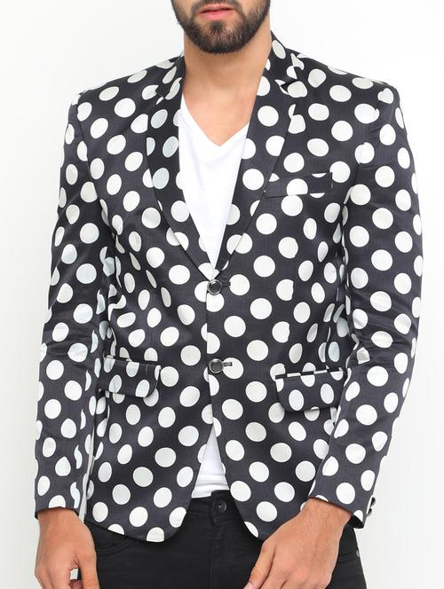 black cotton casual blazer - 15196914 - Very Small Image - 1