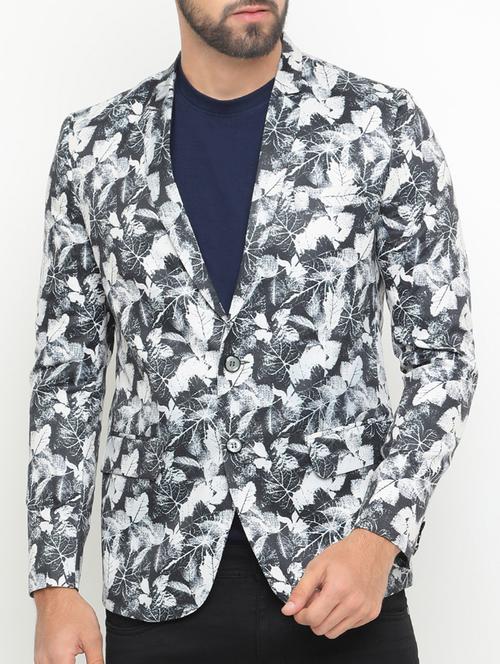 black cotton casual blazer - 15196940 - Very Small Image - 1