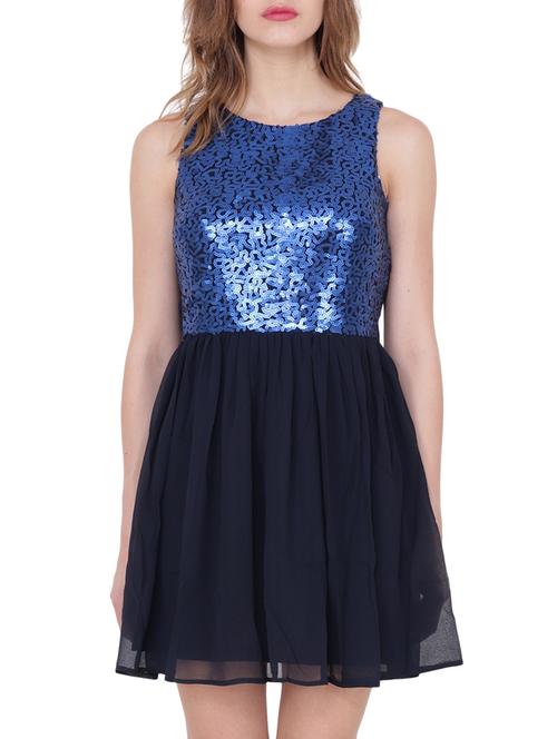 sequin embellished fit and flare dress - 15197964 - Very Small Image - 1