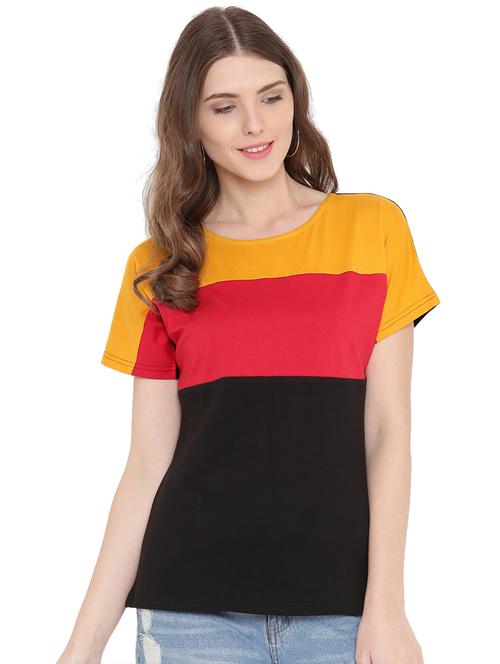 color block regular tee  - 15198293 - Very Small Image - 1